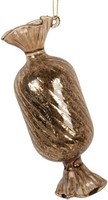 Clayre & Eef 6GL5280 WeihnachtsanhäNger Ø 5X13 Cm Goldfarbig Und Braun