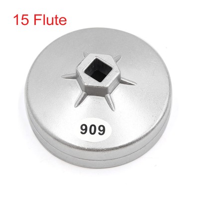 909 Aluminiumlegierung 92mm Innendurchm. 15 Flöte Ölfilter Cap Wrench Buchse