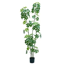 Artificial Schefflera Plant, 6.3 ft Tall, for Indoor Decor, Photography Props...