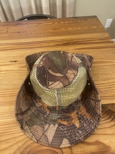 Camouflage Mesh Hat W/ Side Snaps Great For Fishing Hunting Boating Lightweight - Picture 2 of 7