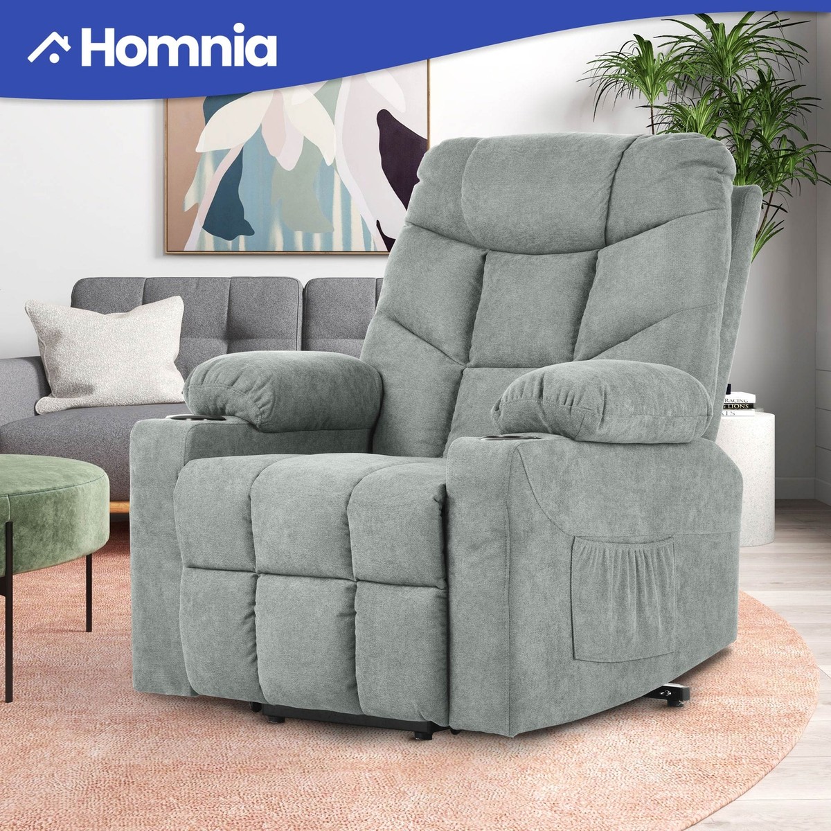 Power Lift Electric Recliner Heated Massage Sofa for Elderly w