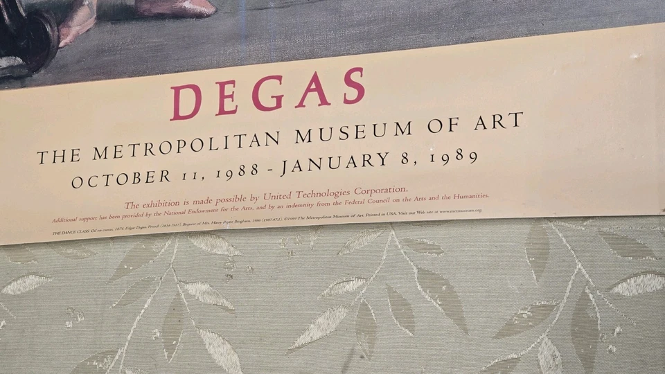 Edgar Degas, exposición del Museo Metropolitano de Arte (clase de baile), póster Foto 3 de 4