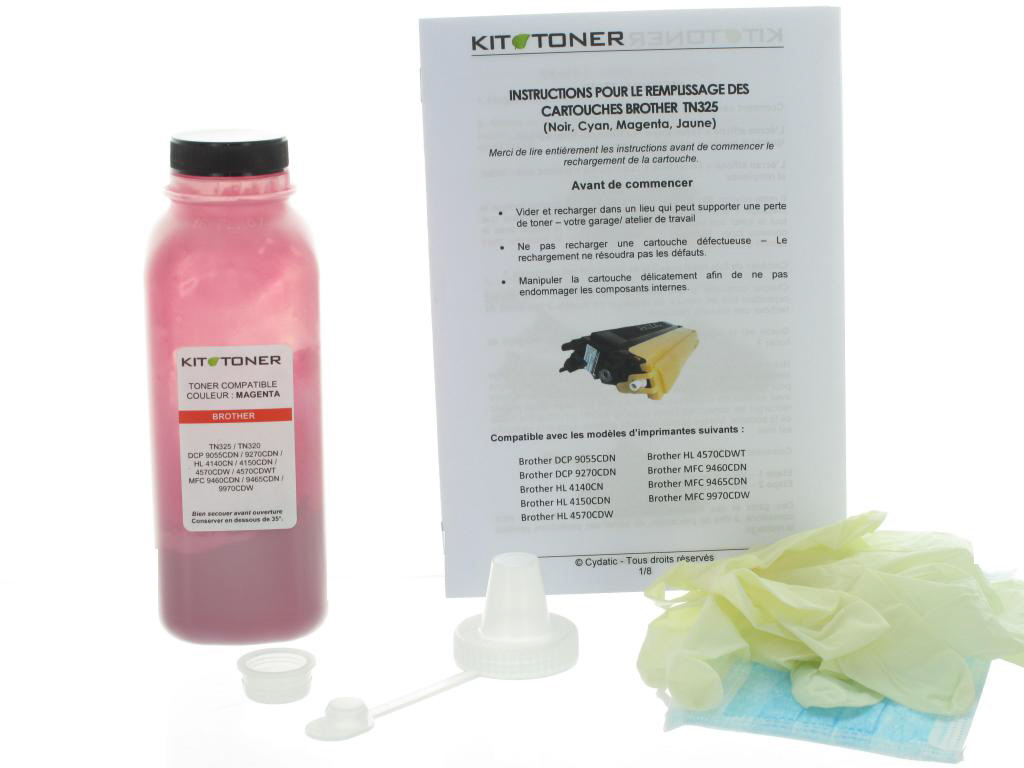 Kit de recharge toner compatible Magenta pour matériel laser Brother DCP L8400CDN