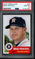 2018 Topps Living Set #45 Brad Peacock PSA 10 Gem Mint Short Print Card 41331955