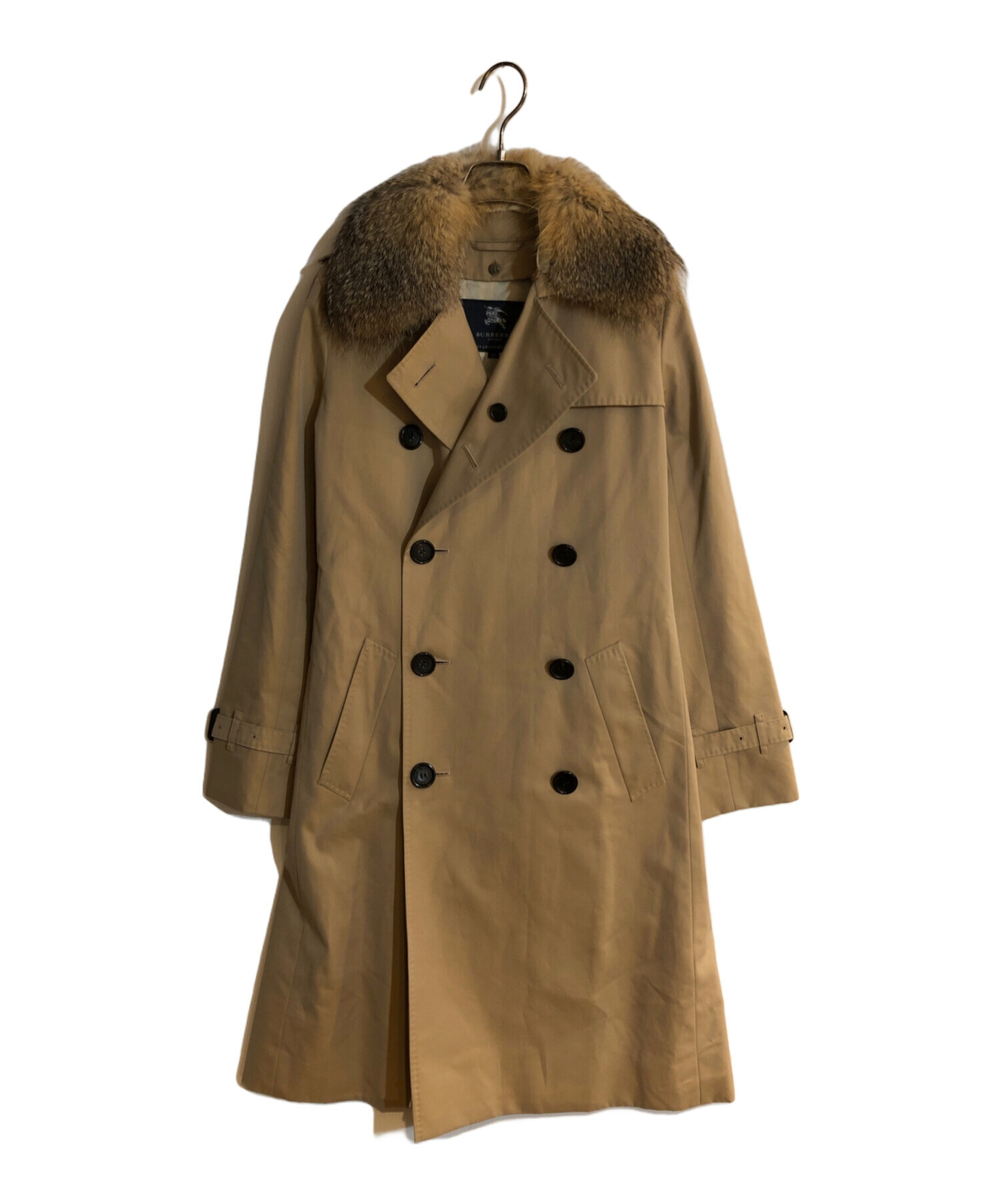 Burberry London Nova Check Cotton Trench Coat Beige Size 38 US Authentic