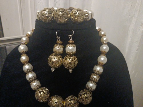 Mojisola Adeola Gbadamosi Metallic Jewelry Set. - Picture 8 of 14