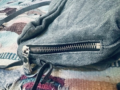 Borsa a tracolla AIMEE KESTENBERG blu chiaro con patta in denim ottima! - Foto 14 di 24
