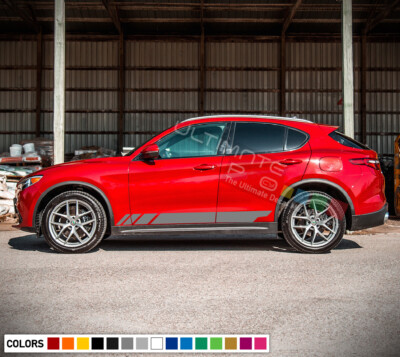 Aufkleber Decal Streifen für Alfa Romeo Stelvio Blende Karosserie Lippe Grill 2017 2018 2019