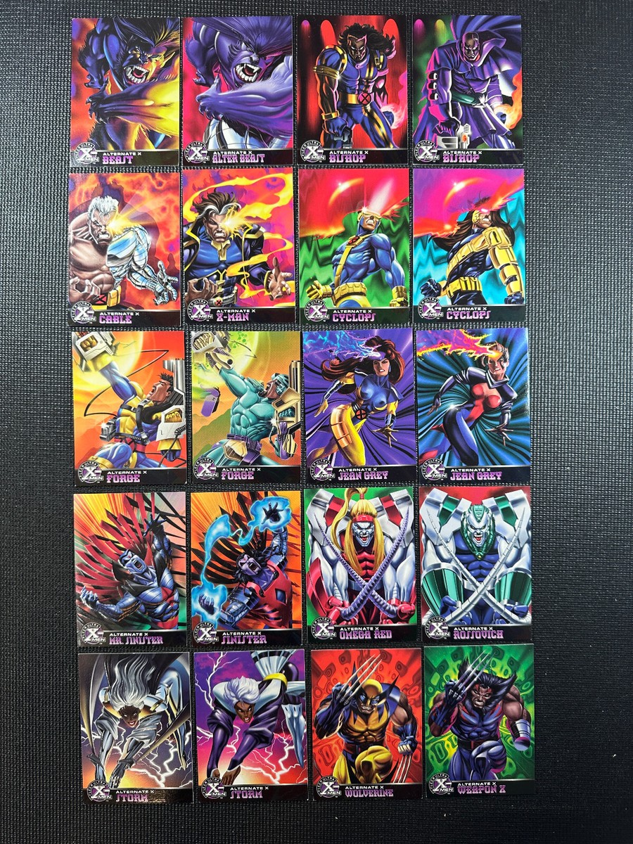 fleer ultra X-MEN 10枚セット レア 1995 Fleer Ultra X-Men Chromium - Alternate X - Complete 20