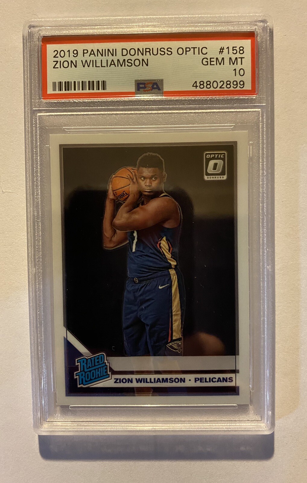 2019 Donruss Optic ZION WILLIAMSON Rated Rookie #158 PSA 10