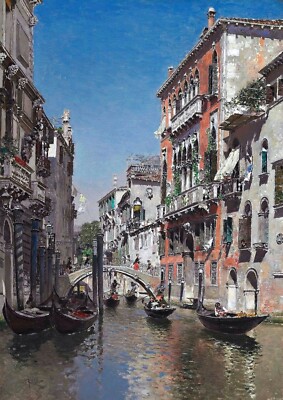 2030 Rio Santa Maria Zobenigo, Venice by Martin Rico y Ortega - Giclee Fine Art