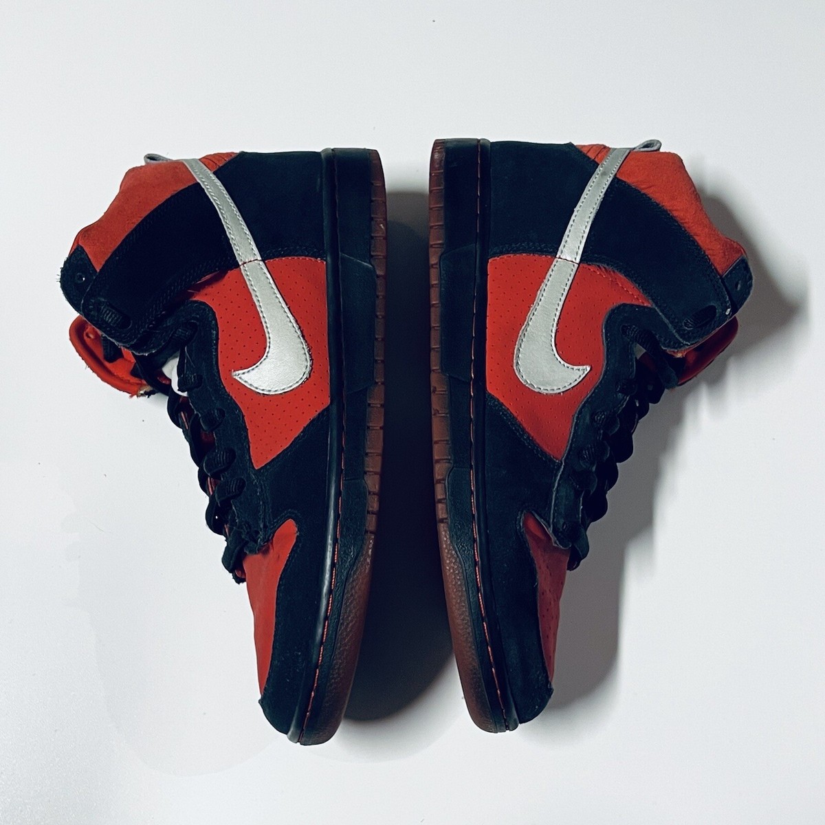 Nike SB Dunk High Sport Red Metallic Platinum 305050-601 Size US