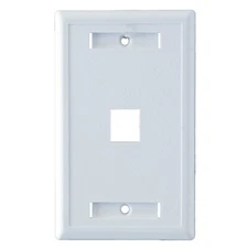 100 -1 Port Keystone Faceplate White w/Windows RJ45 Faceplate - USA Seller 