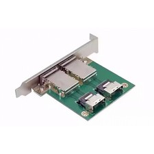 SFF-8087 to 2 Port External HD SAS SFF-8088 PCI Mini SAS Card Adapter BoardnCED