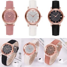 Luxury Quartz Analog Wrist Watch Ladies Dress Watches Jewelry Leather Gift Women