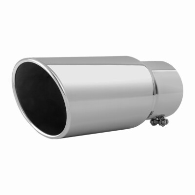 Car Truck Exhaust Tip Stainless Steel Muffler Pipe 2.5''ID x 4''OD x 12''L Chrome