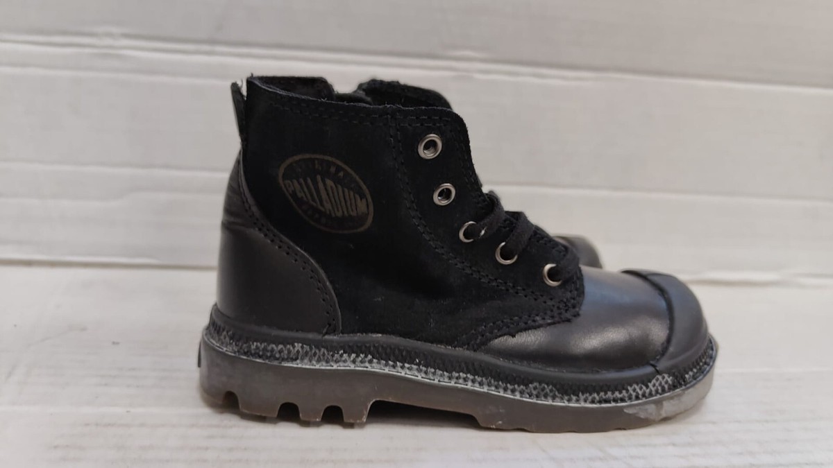 Palladium Pampa Hi Leather Kids Boots Size Toddler Unisex Lace