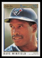 1992 O-Pee-Chee Premier  Dave Winfield #150 Toronto Blue Jays