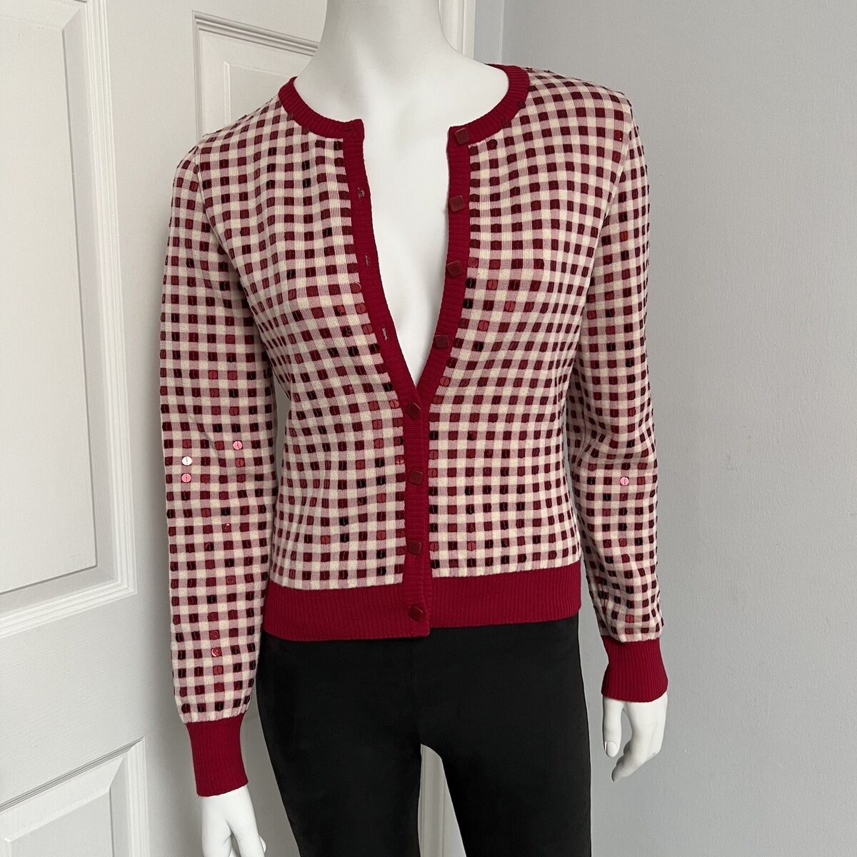 Moschino Cheap and Chic Cardigan Sweater With Sequins Size Moschino Cheap and Chic Cardigan Sweater With Sequins Size