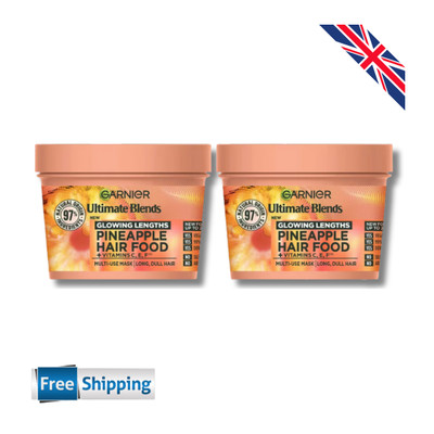 Garnier Ultimate Blends Pineapple 3-in-1 Glowing Hair Mask Duo
