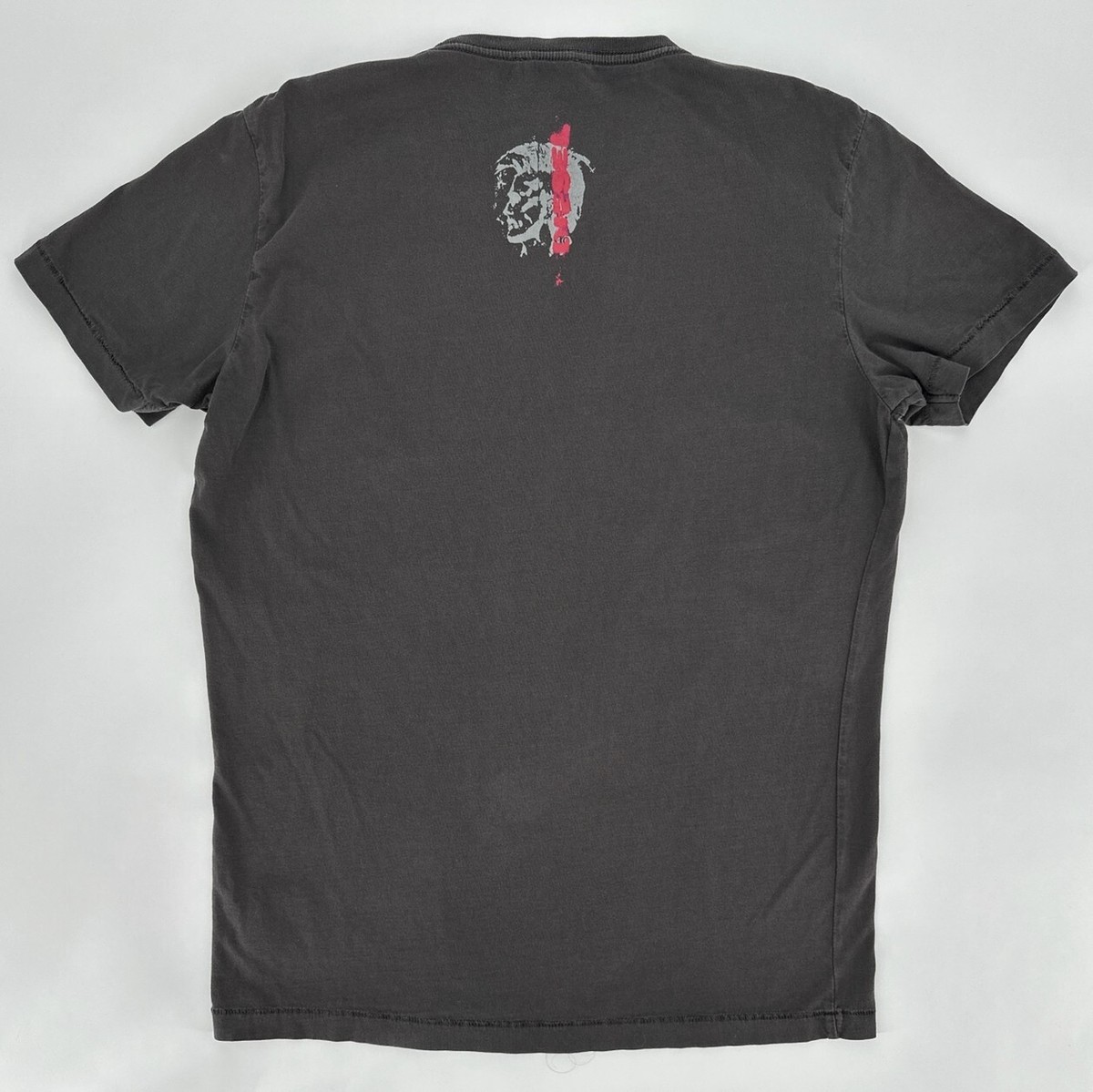 トップス DIESEL archive I LOVE T-shirt brave man Diesel T-Shirt Mens Large I Love The Establishment Grey