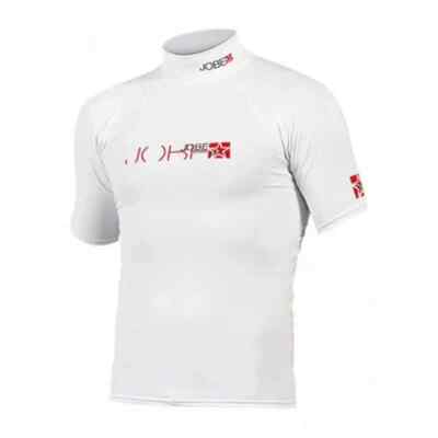 Lycra Rash Guard Chaotic Men T-shirt Weiß Schwimmen Kiten Surfen Wakeboard Jobe
