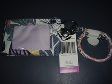 VERA BRADLEY LIGHTEN UP ZIP ID LANYARD in the "PALM FLORAL" PATTERN NWT 49
