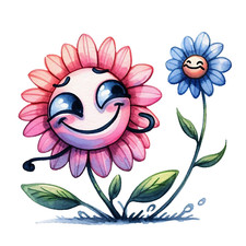 Wall decal sticker watercolor flower wall sticker 18x18 cm large