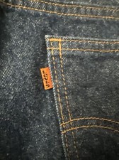 Vintage Levis Jeans 42x34 Denim Medium Wash Orange Tab Made In USA