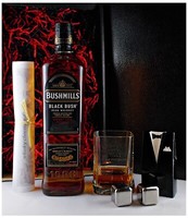 Bushmills Black Bush Irischer Whiskey + Original Glas + 2 KüHlsteine Geschenk