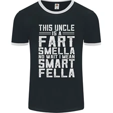 Uncle Is a Fart Smella Funny Fathers Day Mens Ringer T-Shirt FotL