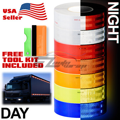 *Reflective Conspicuity Tape 2''x150' DOT-C2 Safety Warning Sign Car Truck RV