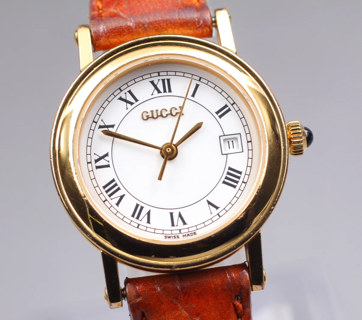 [Exc+5] Montre à quartz pour femme GUCCI 7200L 26 mm cadran blanc romain du JAPON