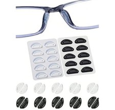 10Pairs Silicone Nose Pads Anti Slip Stick On for Glasses Eyeglasses Support Pad