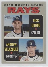 2019 Topps Heritage Rookie Stars Andrew Velazquez Nick Ciuffo #381 fm0