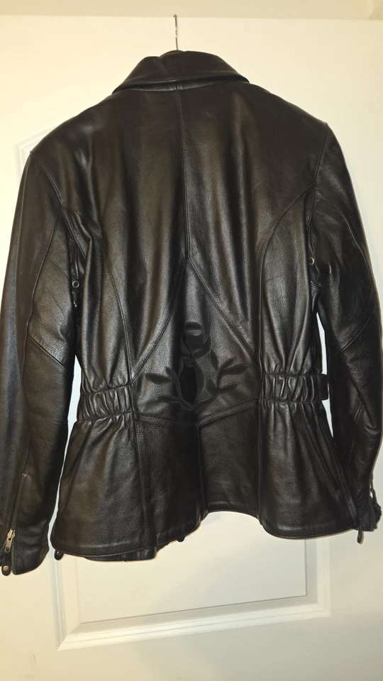 Chaqueta de cuero para mujer First Manufacturing Company talla L con forro aislante Foto 3 de 4