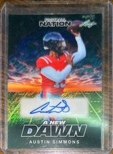 2025 Leaf Nation A New Dawn Black Shimmer Austin Simmons 1/1 Auto RC Rookie