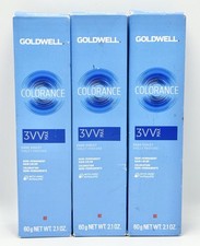 Goldwell Colorance Demi Permanent Hair Color 3VV Max Dark Violet 2.1 oz 3 Pack 