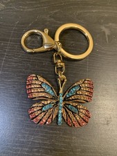 Butterfly Bling Keychain Colorful Pendant Charm for Purse Bag