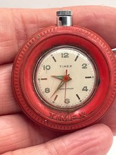 Timex manual tyre watch with St. Christopher vintage 1960's Working