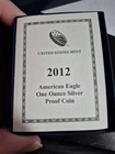 2012-W Proof American Silver Eagle Dollar $1 Box & COA US Mint