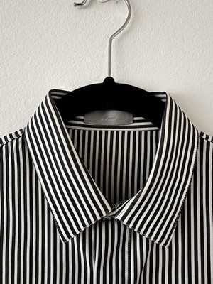 Dior Homme Hedi Slimane FW06 Striped Cotton Poplin Shirt Bee sz 37