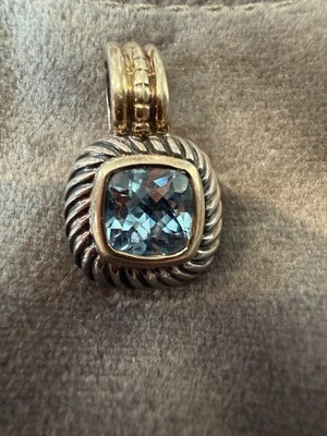 DAVID YURMAN Petite Albion Topas 14K 925 Sterling Silber Anhänger Verstärker