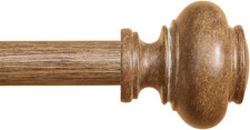 Wood Curtain Rods for Windows 48 to 84 Inch, 1 Inch Heavy Duty Curtain Rods with
