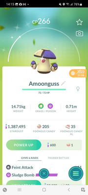 Pokemon Go Shiny Amoonguss 