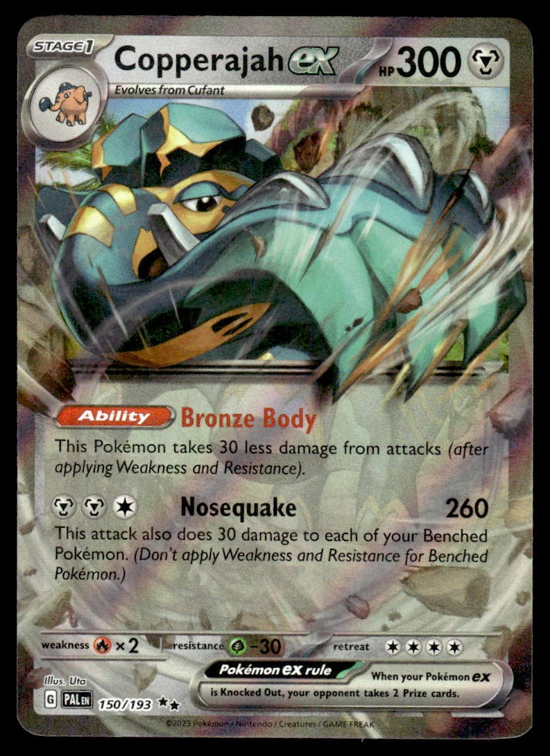 Pokemon TCG SV02: Paldea Evolved #150/193 Copperajah ex NM