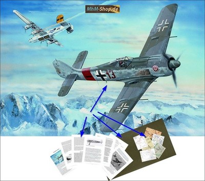 HobbyBoss / Focke-Wulf FW190A-8 +6Karten +Plane + A-4 Historie im Maßstab 1:18