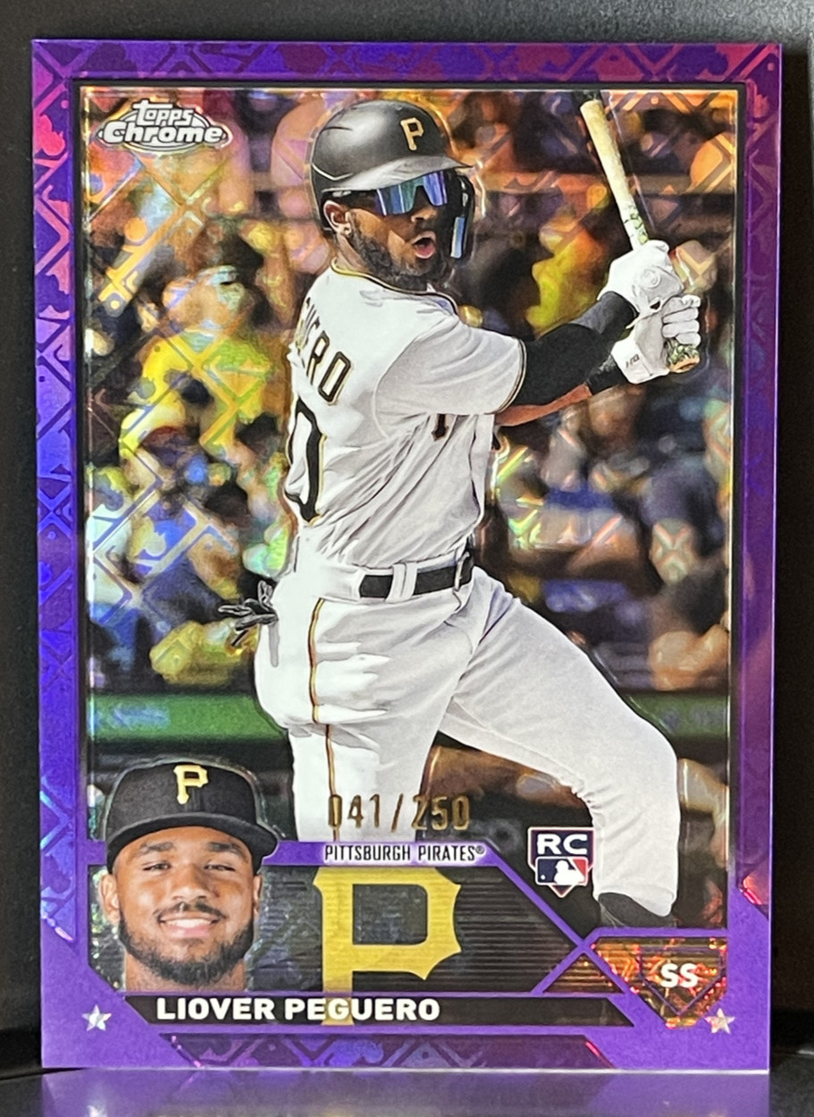 2023 Topps Chrome Logofractor LIOVER PEGUERO Purple Refractor RC rookie /250
