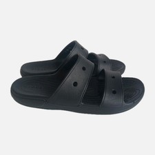 Crocs Classic Sandal Black for Men Women 2 Strap Slip On Men 10/Women 12 Unisex