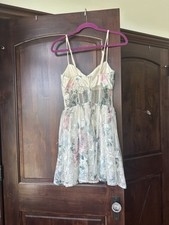 Flower Homecoming Dress With Corset Middle